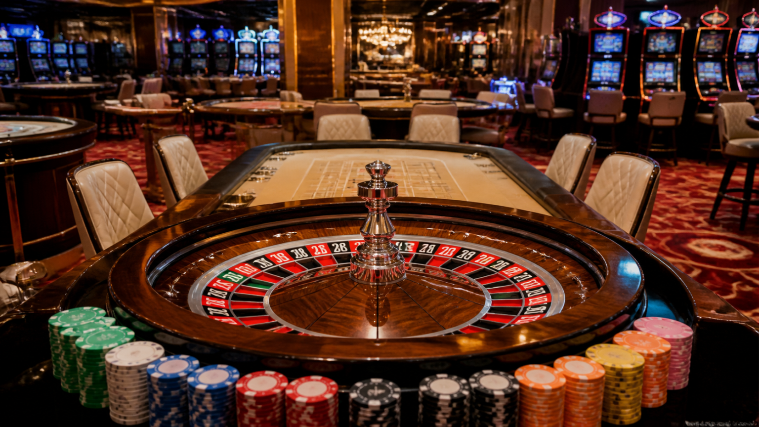 Casino non aams affidabile: come valutarlo senza errori Tavolo da casinò con fiches e ruota roulette